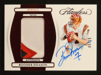 Boomer Esiason 2024 Panini Flawless Patch Autographs Ruby #23 #09/15 at PristineAuction.com