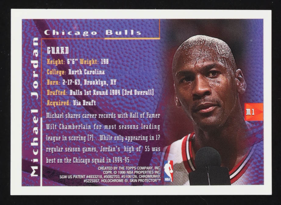Michael Jordan 1995-96 Finest Mystery #M1 at PristineAuction.com Michael Jordan 1995-96 Finest Mystery #M1 at PristineAuction.com