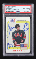 Jim Craig Signed 1983 Topps History's Greatest Olympians #33 "1980 Gold" (PSA) at PristineAuction.com