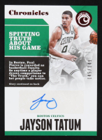 Jayson Tatum 2017-18 Panini Chronicles Autographs Red #22 #145/149 RC at PristineAuction.com