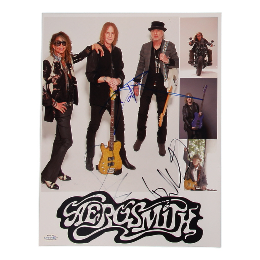 Steven Tyler, Brad Whitford & Tom Hamilton Signed "Aerosmith" 11x14 Photo (ACOA) at PristineAuction.com Steven Tyler, Brad Whitford & Tom Hamilton Signed "Aerosmith" 11x14 Photo (ACOA) at PristineAuction.com