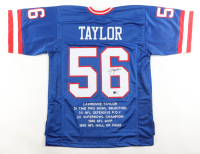 Lawrence Taylor Signed Career Highlight Stat Jersey (JSA) at PristineAuction.com