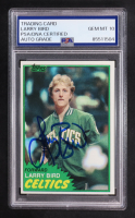 Larry Bird Signed 1981 Topps #4 (PSA 10) at PristineAuction.com