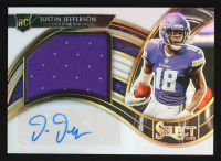 Justin Jefferson 2020 Select Jumbo Rookie Signature Swatches Prizm White #9 #05/75 RC at PristineAuction.com