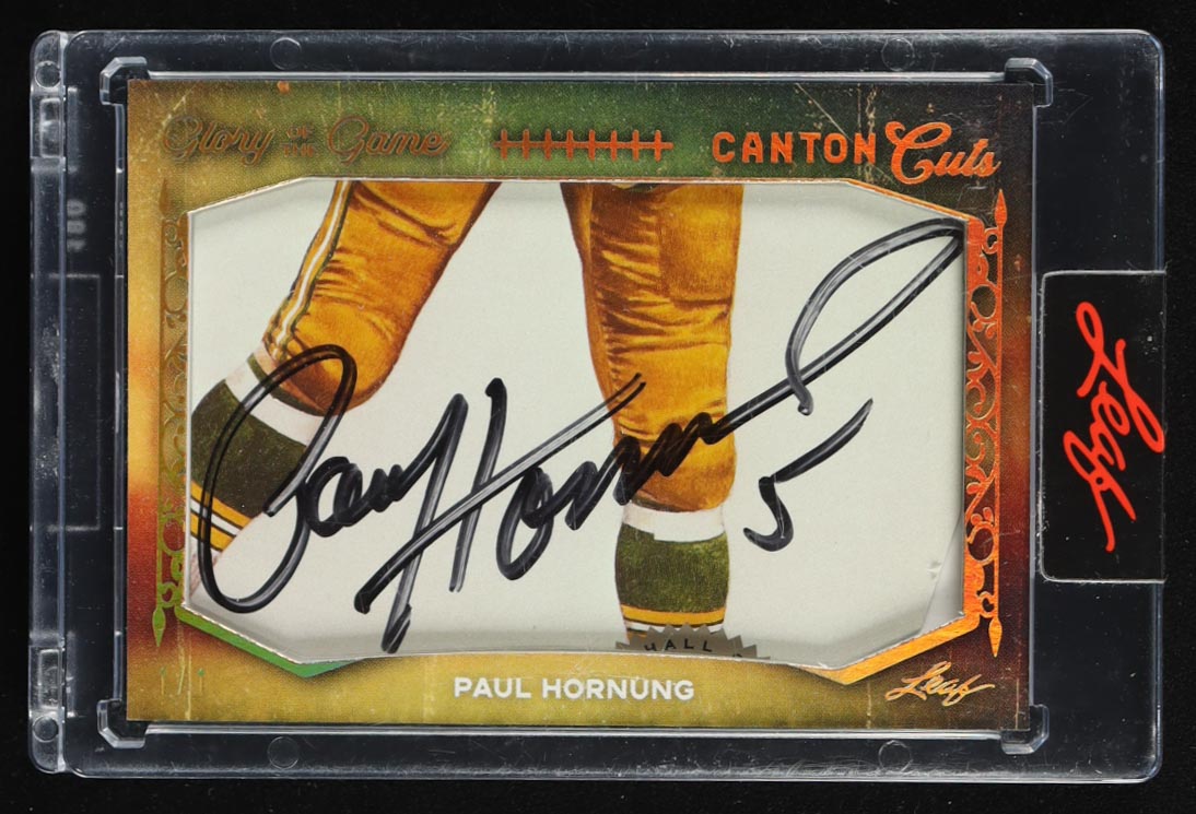 Paul Hornung 2025 Leaf Glory of the Game Canton Cuts #C44 #1/1 at PristineAuction.com Paul Hornung 2025 Leaf Glory of the Game Canton Cuts #C44 #1/1 at PristineAuction.com