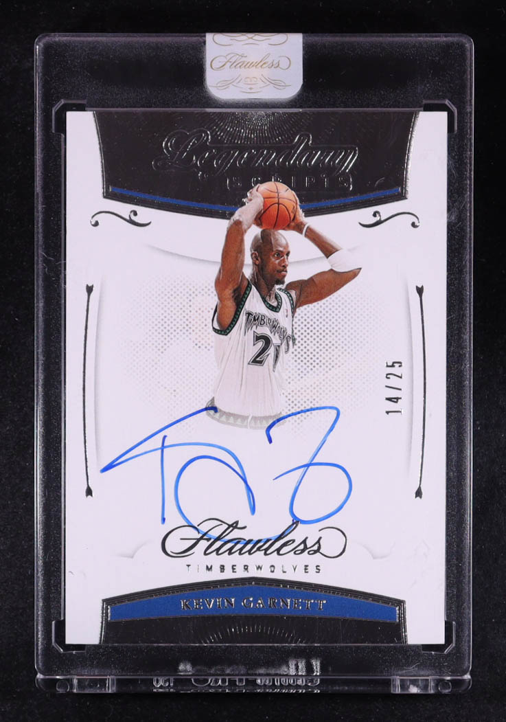 Kevin Garnett 2020-21 Panini Flawless Legendary Scripts #36 #14/25 at PristineAuction.com Kevin Garnett 2020-21 Panini Flawless Legendary Scripts #36 #14/25 at PristineAuction.com