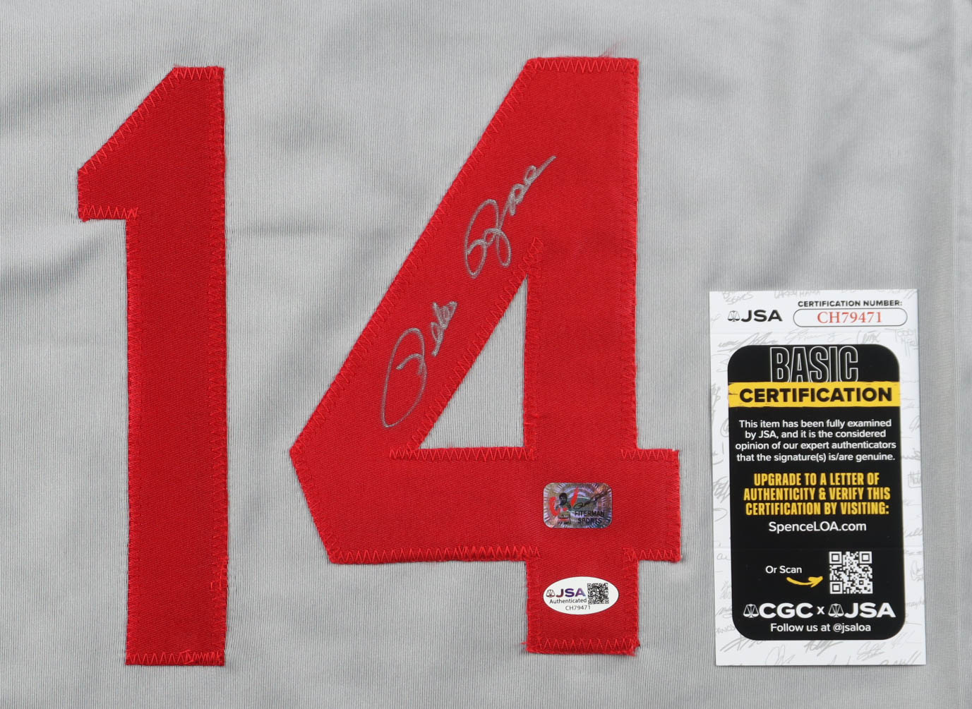 Pete Rose Signed Career Highlight Stat Jersey (JSA & Rose) at PristineAuction.com Pete Rose Signed Career Highlight Stat Jersey (JSA & Rose) at PristineAuction.com