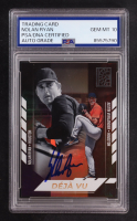 Nolan Ryan Signed 2022 Panini Capstone Deja Vu With Justin Verlander #DV-2 (PSA 10) at PristineAuction.com