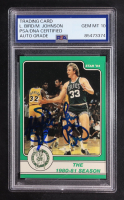 Larry Bird / Magic Johnson Signed 1984 Star 1980-81 Season #8 (PSA 10) at PristineAuction.com