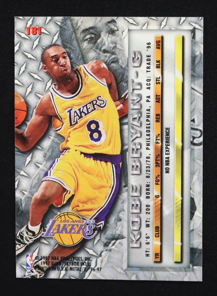 Kobe Bryant 1996-97 Metal #181 RC at PristineAuction.com Kobe Bryant 1996-97 Metal #181 RC at PristineAuction.com