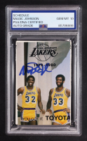 Magic Johnson Signed 1979-80 Lakers Schedule Booklet RC (PSA | Autograph Graded PSA 10) at PristineAuction.com