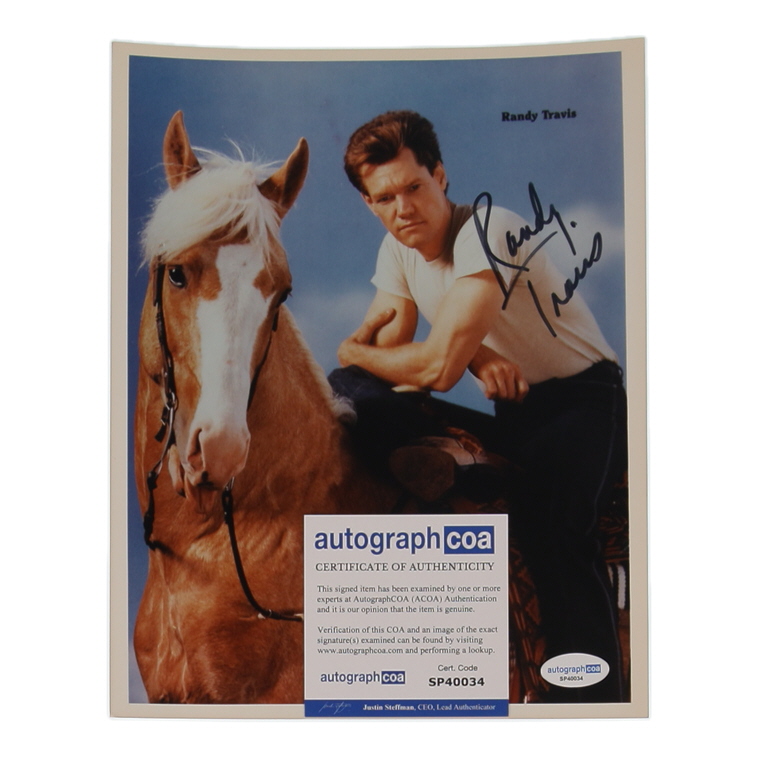Randy Travis Signed 8x10 Photo (ACOA) at PristineAuction.com Randy Travis Signed 8x10 Photo (ACOA) at PristineAuction.com
