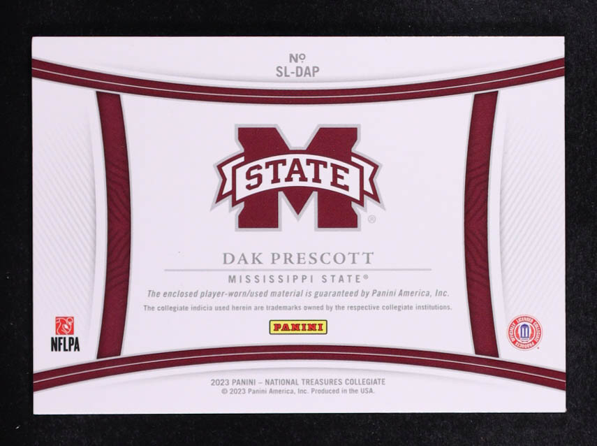 Dak Prescott 2023 Panini National Treasures Collegiate Silhouettes Silver #18 #01/39 at PristineAuction.com Dak Prescott 2023 Panini National Treasures Collegiate Silhouettes Silver #18 #01/39 at PristineAuction.com