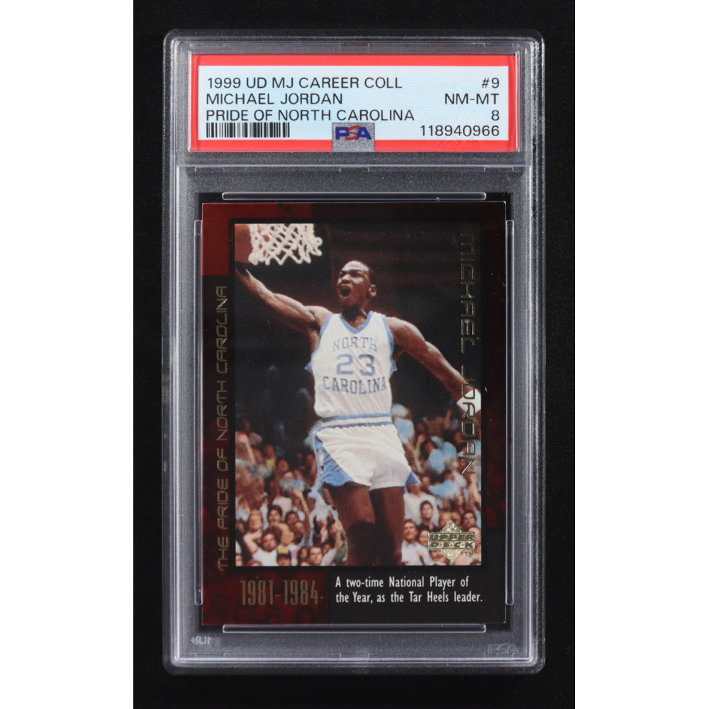 Michael Jordan 1999 Upper Deck Michael Jordan Career #9 (PSA 8) at PristineAuction.com