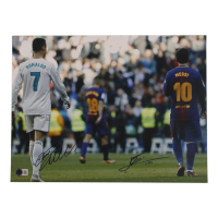Christiano Ronaldo & Lionel Messi Signed 12x16 Photo (Beckett) at PristineAuction.com