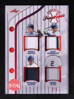 Hideki Matsui / Alex Rodriguez / Mariano Rivera / Derek Jeter 2025 Leaf A Bronx Legacy Pride of the Pinstripes Memorabilia Spectrum Red Holofoil #PP7 #2/6 at PristineAuction.com