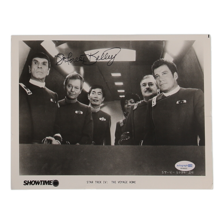DeForest Kelley Signed "Star Trek IV: The Voyage Home" 8x10 Photo (ACOA) at PristineAuction.com DeForest Kelley Signed "Star Trek IV: The Voyage Home" 8x10 Photo (ACOA) at PristineAuction.com