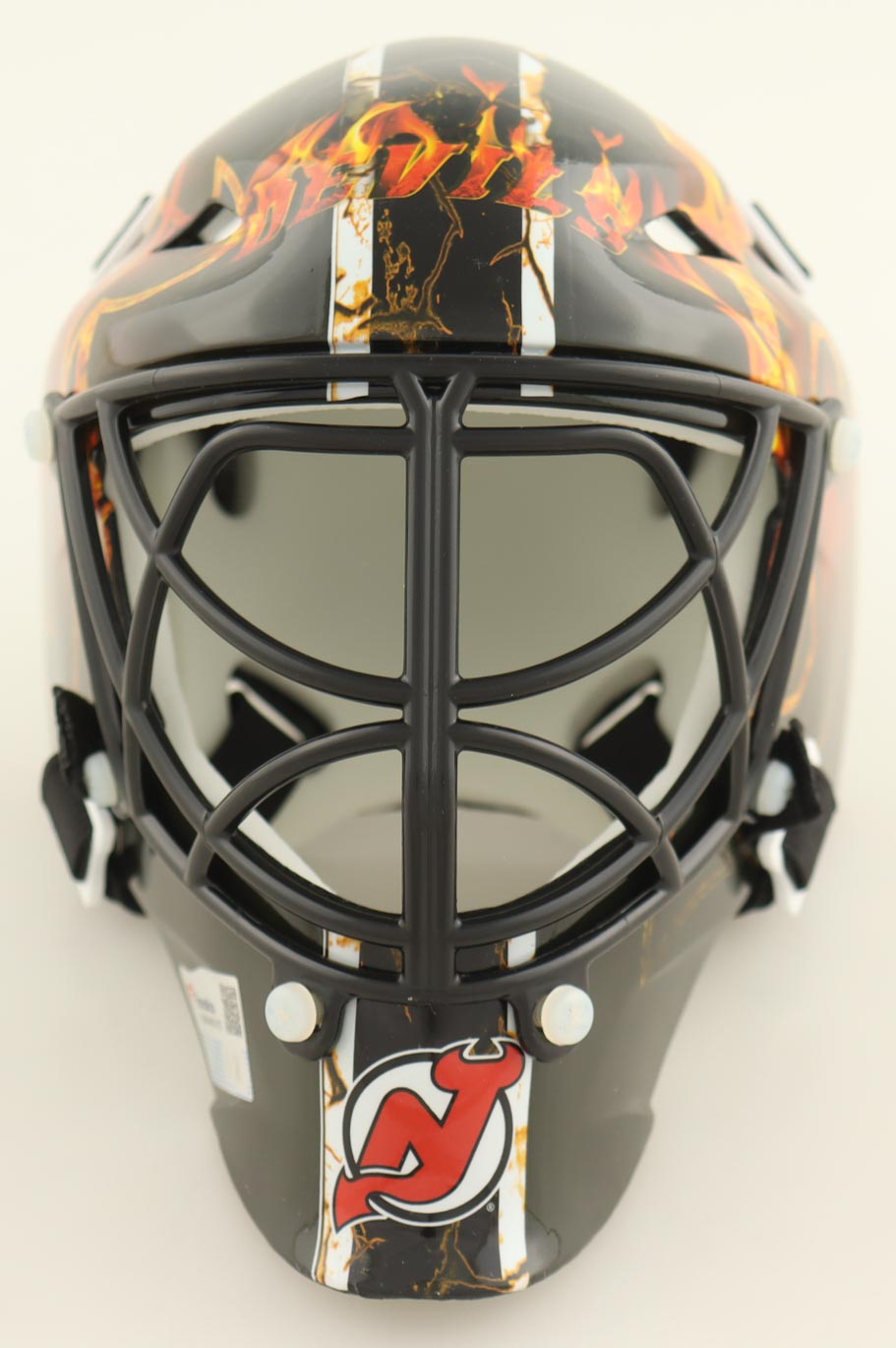 Akira Schmid Signed Devils Mini Hockey Goalie Mask (Fanatics) at PristineAuction.com Akira Schmid Signed Devils Mini Hockey Goalie Mask (Fanatics) at PristineAuction.com