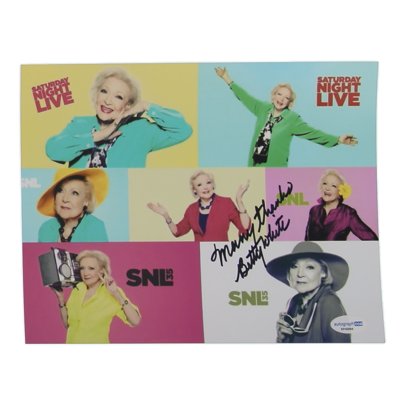 Betty White Signed "Saturday Night Live" 8x10 Photo (ACOA) at PristineAuction.com Betty White Signed "Saturday Night Live" 8x10 Photo (ACOA) at PristineAuction.com