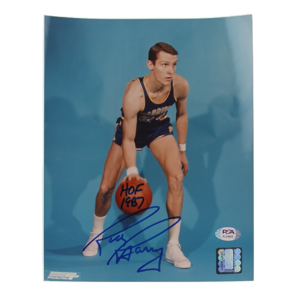 Rick Barry Signed Warriors 8x10 Photo Inscribed "HOF 1987" (PSA) at PristineAuction.com