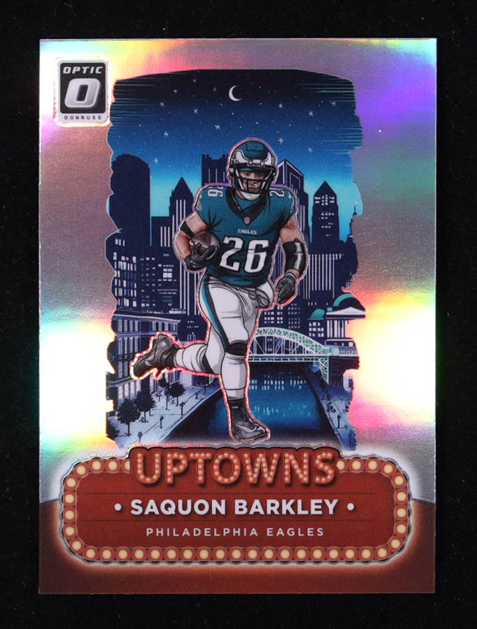 Saquon Barkley 2024 Donruss Optic Uptowns #17 at PristineAuction.com Saquon Barkley 2024 Donruss Optic Uptowns #17 at PristineAuction.com