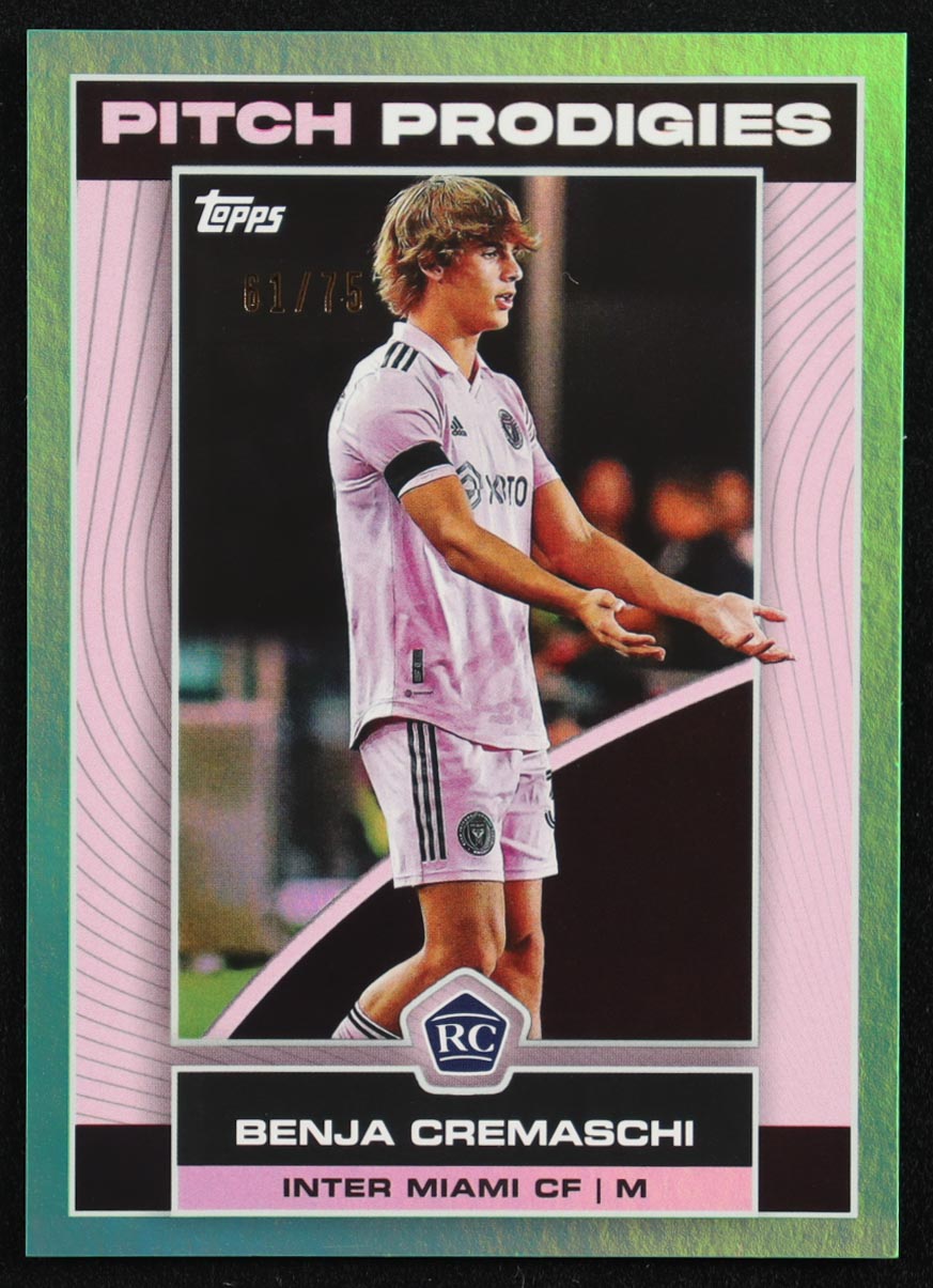 Benja Cremaschi 2023 Topps MLS Green Foil #173 #61/75 RC at PristineAuction.com Benja Cremaschi 2023 Topps MLS Green Foil #173 #61/75 RC at PristineAuction.com