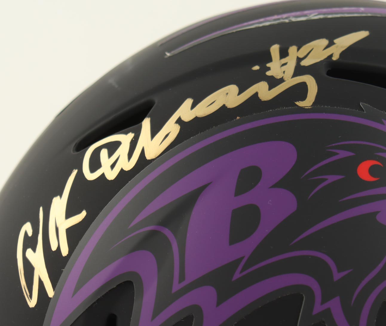 J.K. Dobbins Signed Ravens Full-Size Eclipse Alternate Speed Helmet (JSA) at PristineAuction.com J.K. Dobbins Signed Ravens Full-Size Eclipse Alternate Speed Helmet (JSA) at PristineAuction.com