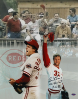Tom Browning Signed Reds 16x20 Photo Inscribed "Mr. Perfect" & "9.16.88" (Playball Ink) at PristineAuction.com