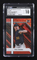 Paul Skenes 2024 Leaf Collective Promos Pro Set Orange Shimmer #PSB-5 RC #16/299 (CGC 10) at PristineAuction.com