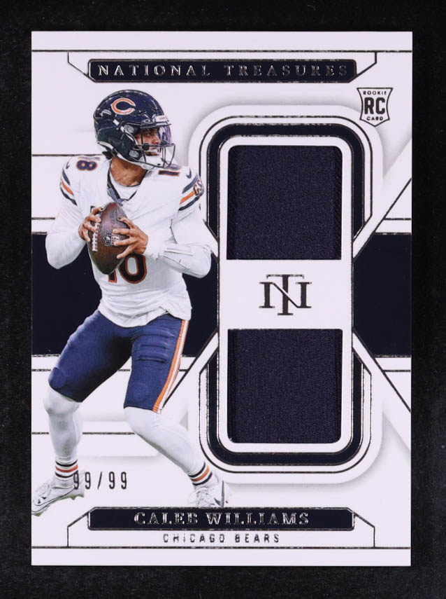 Caleb Williams 2024 Panini National Treasures Rookie Dual Materials #10 #99/99 RC at PristineAuction.com Caleb Williams 2024 Panini National Treasures Rookie Dual Materials #10 #99/99 RC at PristineAuction.com