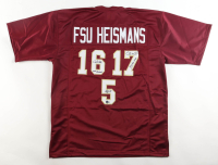 "FSU Hesimans" Jersey Signed By (3) With Jameis Winston, Chris Weinke, Charlie Ward With Heisman Inscriptions (Beckett) at PristineAuction.com