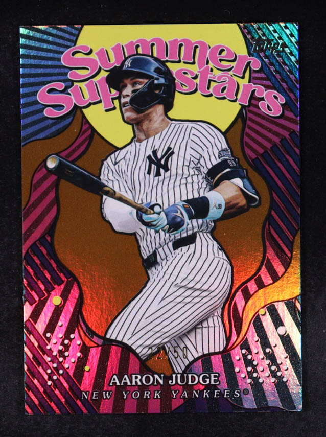 Aaron Judge 2025 Topps Summer Superstars Gold Foil #SS28 #22/50 at PristineAuction.com Aaron Judge 2025 Topps Summer Superstars Gold Foil #SS28 #22/50 at PristineAuction.com