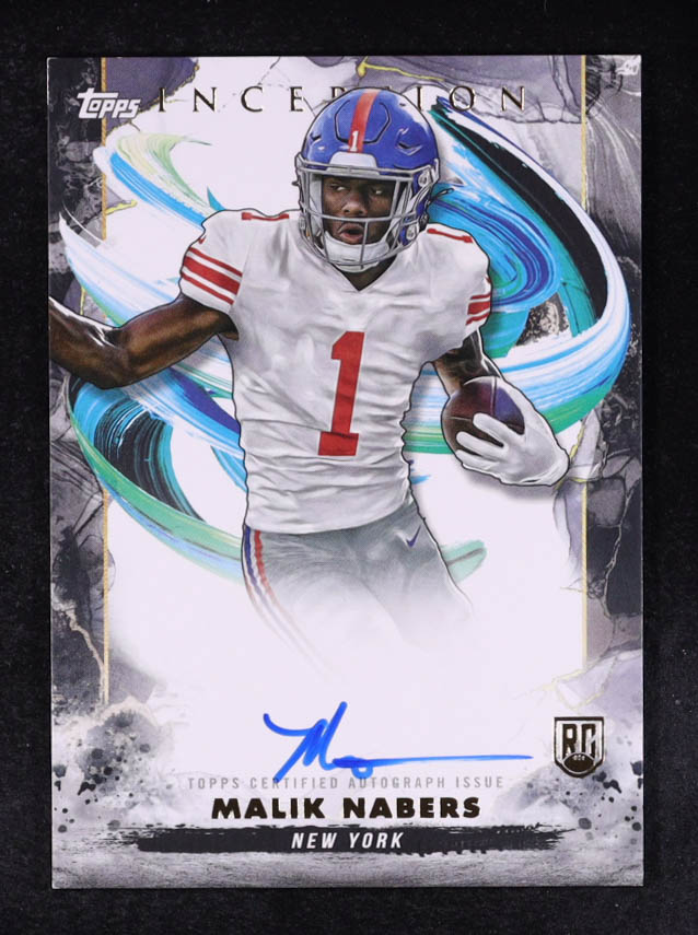 Malik Nabers 2024 Topps Inception Rookie Autographs #RAMN RC at PristineAuction.com Malik Nabers 2024 Topps Inception Rookie Autographs #RAMN RC at PristineAuction.com
