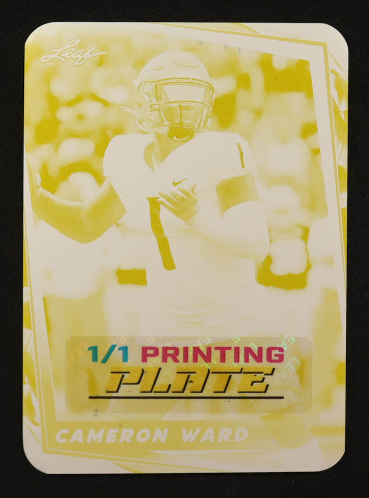 Cameron Ward 2024 Leaf Football Printing Plates Yellow #14 #1/1 at PristineAuction.com Cameron Ward 2024 Leaf Football Printing Plates Yellow #14 #1/1 at PristineAuction.com