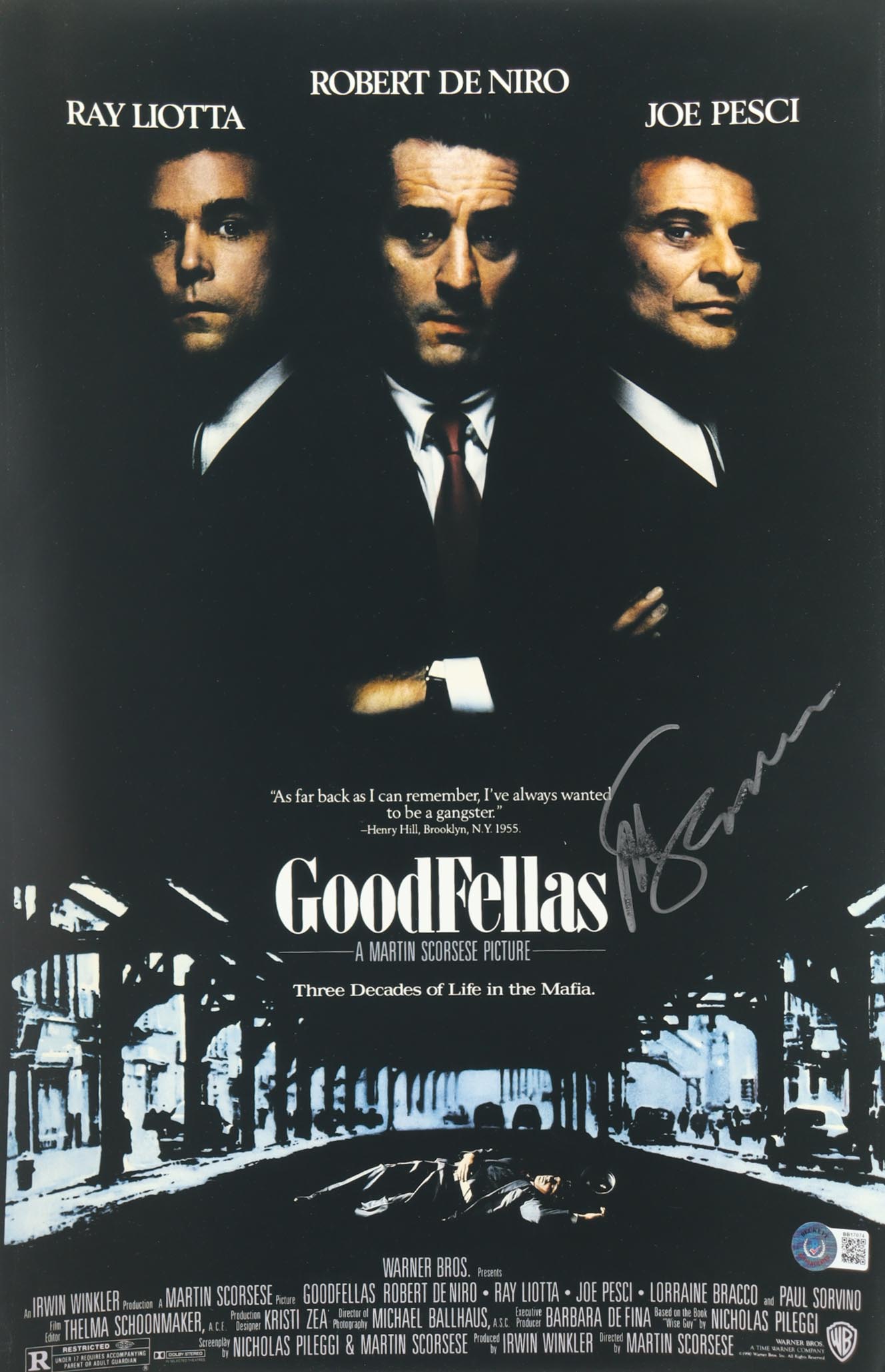 Martin Scorsese Signed "GoodFellas" 11x17 Poster (Beckett) at PristineAuction.com Martin Scorsese Signed "GoodFellas" 11x17 Poster (Beckett) at PristineAuction.com
