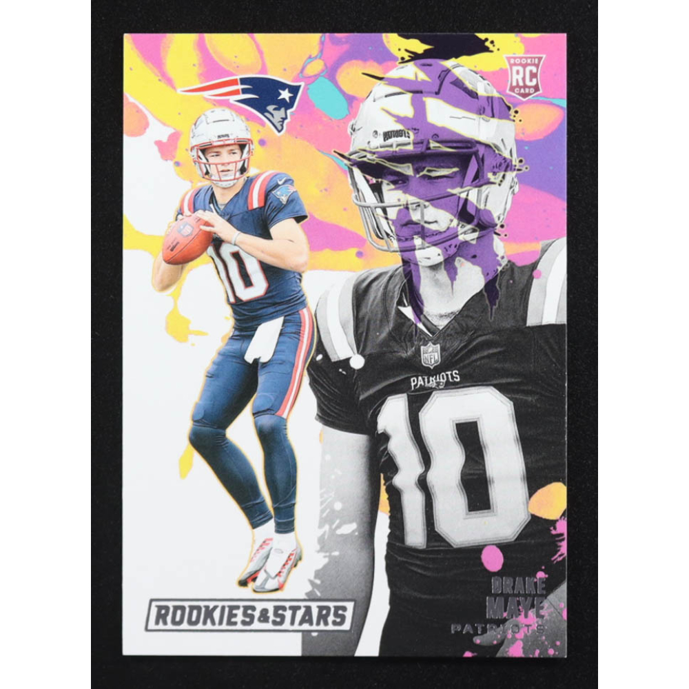 Drake Maye 2024 Rookies and Stars Rookie Exclusive #3 RC at PristineAuction.com