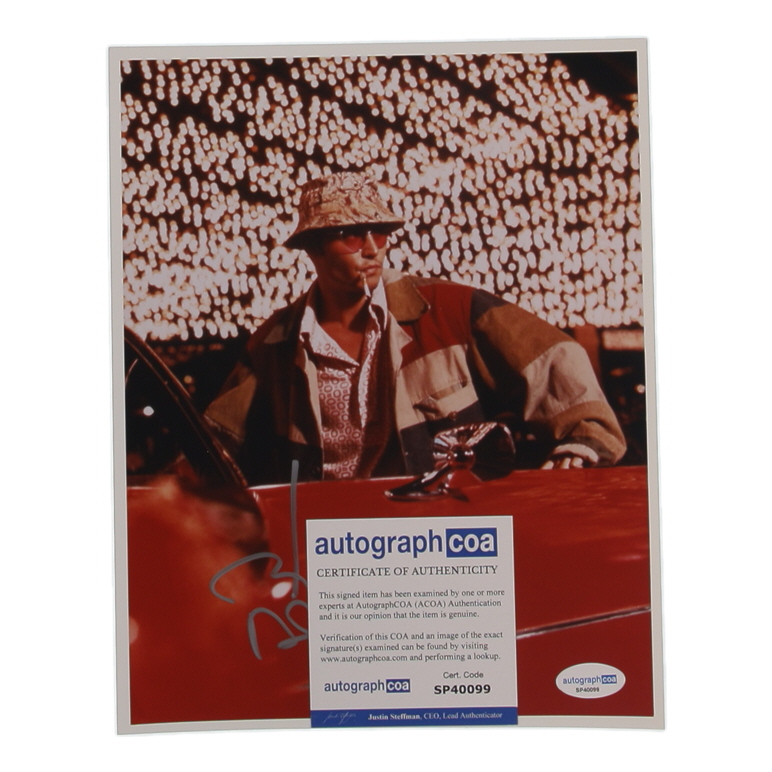 Johnny Depp Signed "Fear and Loathing in Las Vegas" 8x10 Photo (ACOA) at PristineAuction.com Johnny Depp Signed "Fear and Loathing in Las Vegas" 8x10 Photo (ACOA) at PristineAuction.com