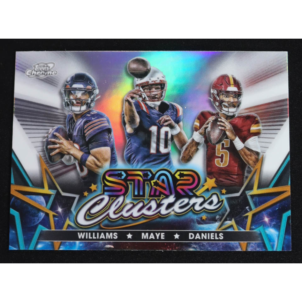 Jayden Daniels / Drake Maye / Caleb Williams 2024 Topps Cosmic Chrome Star Clusters #SCL1 RC at PristineAuction.com