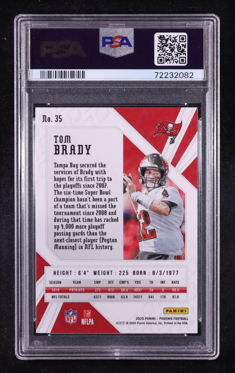 Tom Brady 2020 Panini Phoenix Fire Burst #35 (PSA 9) at PristineAuction.com Tom Brady 2020 Panini Phoenix Fire Burst #35 (PSA 9) at PristineAuction.com