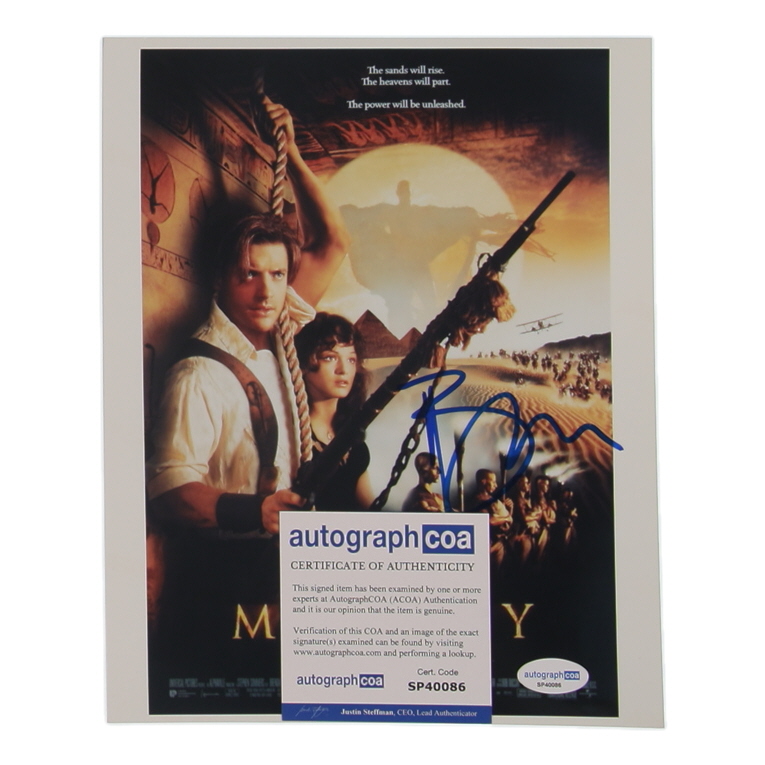 Brendan Fraser Signed "The Mummy" 8x10 Photo (ACOA) at PristineAuction.com Brendan Fraser Signed "The Mummy" 8x10 Photo (ACOA) at PristineAuction.com