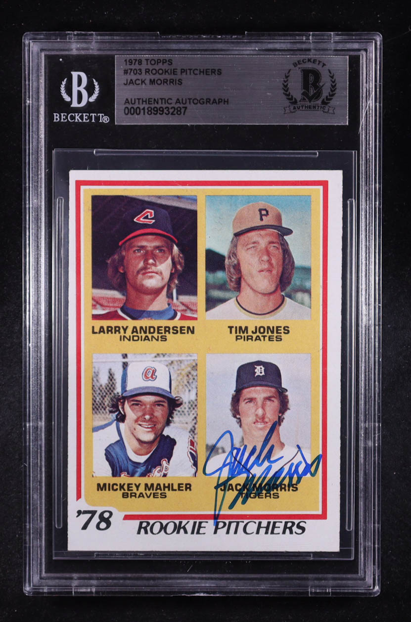 Jack Morris Signed 1978 Topps Rookie Pitchers #703 RC (BGS) at PristineAuction.com Jack Morris Signed 1978 Topps Rookie Pitchers #703 RC (BGS) at PristineAuction.com