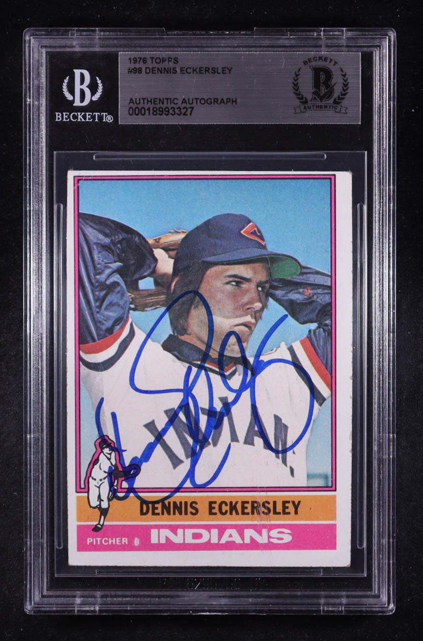 Dennis Eckersley Signed 1976 Topps #98 RC (BGS) at PristineAuction.com Dennis Eckersley Signed 1976 Topps #98 RC (BGS) at PristineAuction.com