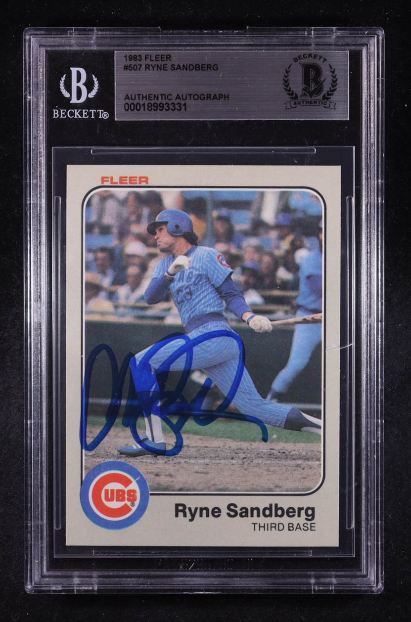 Ryne Sandberg Signed 1983 Fleer #507 RC (BGS) at PristineAuction.com Ryne Sandberg Signed 1983 Fleer #507 RC (BGS) at PristineAuction.com