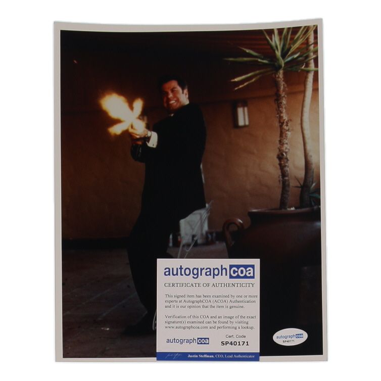 John Travolta Signed "Face/Off" 8x10 Photo (ACOA) at PristineAuction.com John Travolta Signed "Face/Off" 8x10 Photo (ACOA) at PristineAuction.com