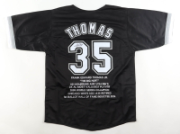 Frank Thomas Signed Career Stat Highlight Jersey (JSA) at PristineAuction.com