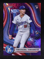 Yoshinobu Yamamoto 2024 Bowman's Best Purple Refractors #34 #159/250 RC at PristineAuction.com