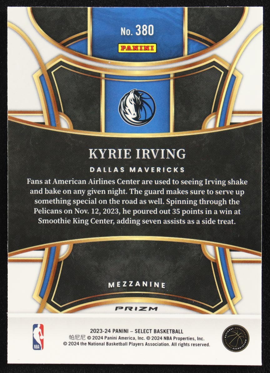 Kyrie Irving 2023-24 Select Prizms Orange Flash #380 at PristineAuction.com Kyrie Irving 2023-24 Select Prizms Orange Flash #380 at PristineAuction.com