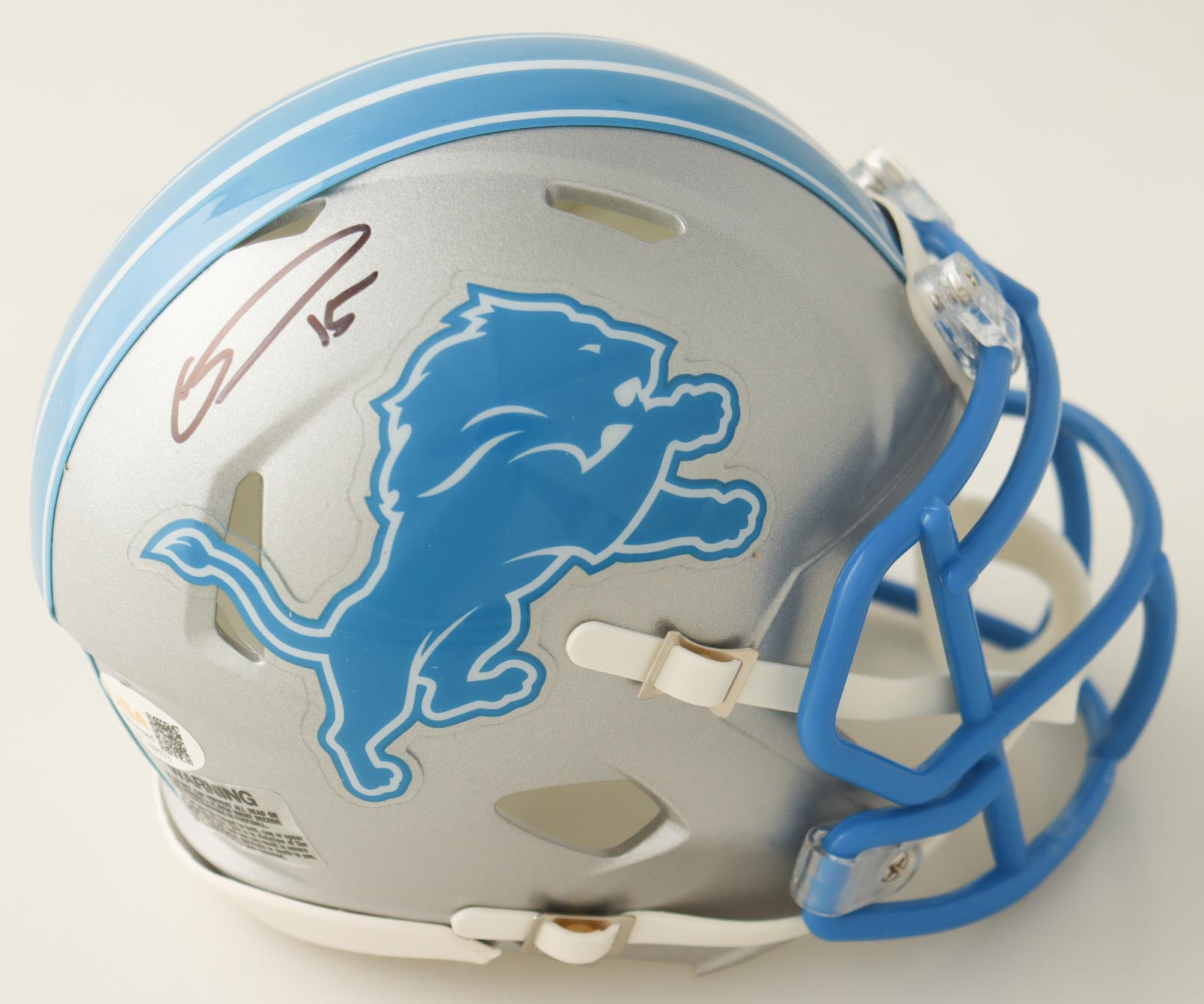 Grant Stuard Signed Lions Speed Mini Helmet (JSA) at PristineAuction.com Grant Stuard Signed Lions Speed Mini Helmet (JSA) at PristineAuction.com