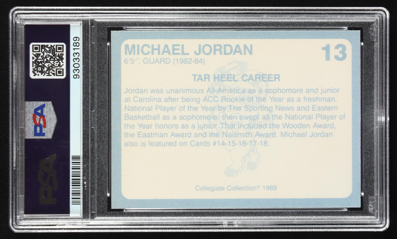 Michael Jordan 1989-90 North Carolina Collegiate Collection #13 (PSA 9) at PristineAuction.com Michael Jordan 1989-90 North Carolina Collegiate Collection #13 (PSA 9) at PristineAuction.com