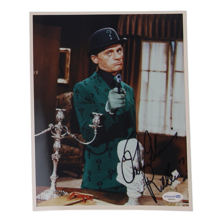 Frank Gorshin Signed "Batman" 8x10 Photo Inscribed "Riddler?" (ACOA) at PristineAuction.com Frank Gorshin Signed "Batman" 8x10 Photo Inscribed "Riddler?" (ACOA) at PristineAuction.com